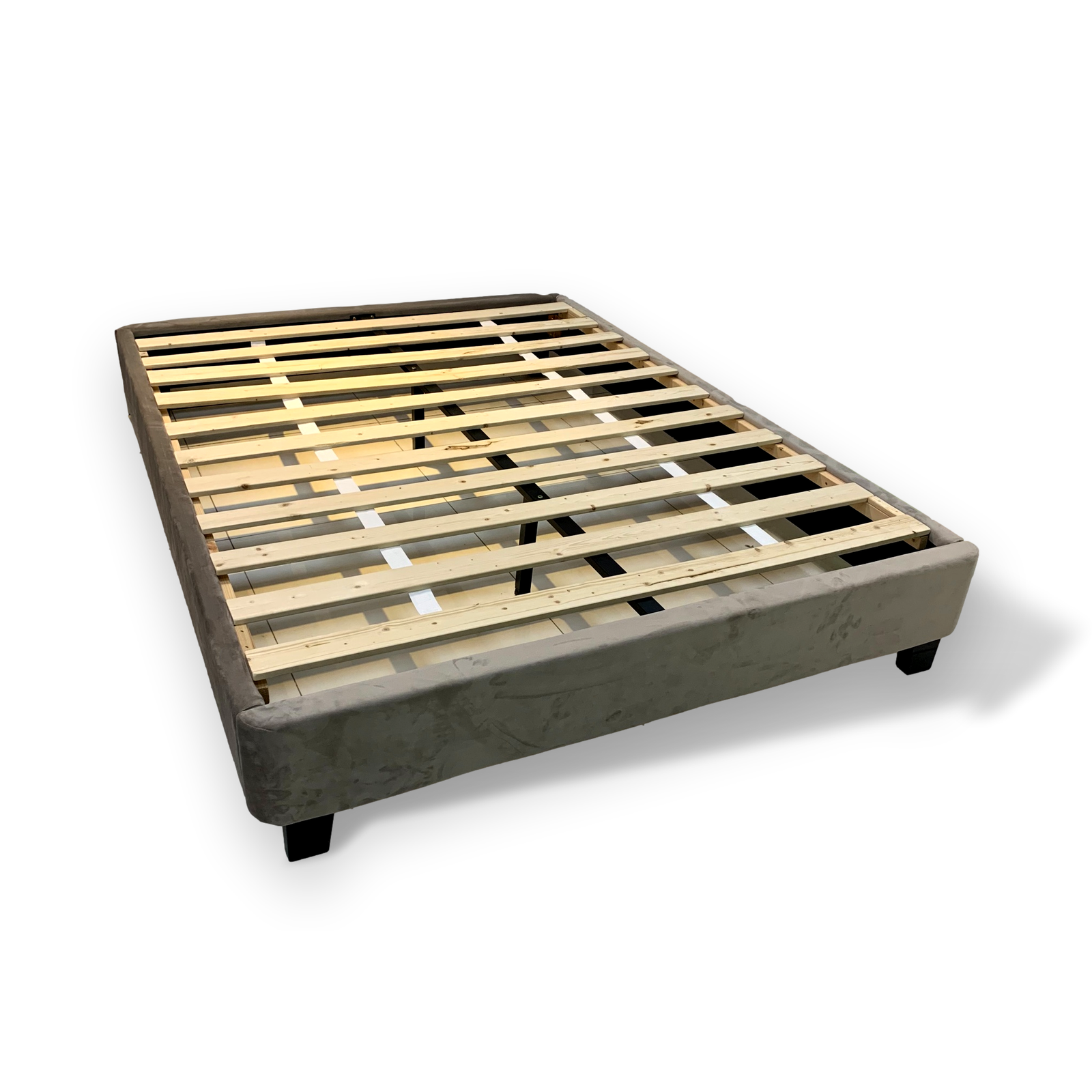 Platform Bed in Light Grey - Lauzen